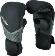MaxxMMA Neoprene Washable Heavy Bag Gloves - Boxing Punching Training (Black, S/
