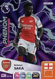 Panini Premier League 2024 2025 Bukayo Saka Phenom Trading Card