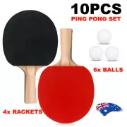 2 Sets Table Tennis Ping Pong Set Includes Rackets And Balls Value Pack AU Stock