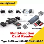 Type-C USB-C USB 3.0 Memory Card Reader Micro SD TF OTG For PC Macbook Tablet AU