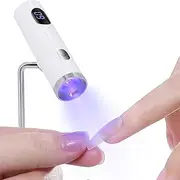 wenxintek UV Nail Lamp,2 in 1 Desktop & Handheld UV Nail Light for Gel Nails,Mini LED Nail Dryer Flash Cure Lamp for Acrylic Nail Extension Gel Tips Home Salon,Magnetic Stand,USB Cable