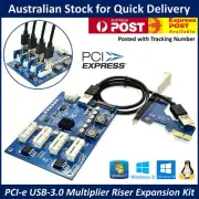 PCI-E Multiplier Riser Expansion Kit - 1 to 4 PCIE Adaptor - USB 3.0 GPU Mining