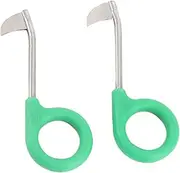 JOINPAYA 2PCS Fine Edged Tree Ring Stripping Cutter Precision Ring Trimming Shears for Grape Jujube and Peach Trees Sharp Design for Easy and Gardening Green