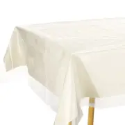 2Pcs 54x108 Inch Clear Plastic Tablecloth, Rectangle Vinyl Table Cover Protector