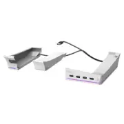 Horizontal Stand for PS5 Slim Console Accessories with 14 Light Mode and 4 USB H