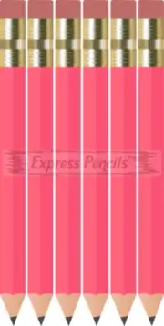 144 Pink Half short mini Golf Hexagon #2 Pencils - Sharpened - ExpressPencilsTM