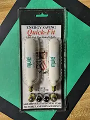 NEW Quick-Fit Mule Lighting 948200-BP 2 Pack LED Exit Sign Bulbs With Adapters