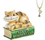 Alice in Wonderland Cheshire Cat Pewter Enamel Trinket Box Hidden Treasures