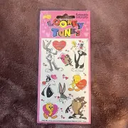 Vintage 1995 Looney Tunes Tweety Valentine's Day Heart Love Stickers New Sealed