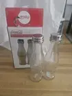 Coca-Cola Mini Bottle Glass Salt & Pepper Shakers 4-1/2" Tall *New in Box*