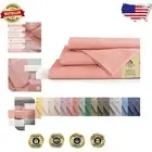 Cooling 4-Piece Cotton Percale Sheet Set in English Rose - Fits California King