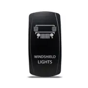 Rocker Switch for Jeep Windshield Lights Symbol - White LED