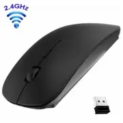 Slim 2.4ghz Wireless Mouse 1600dpi Silent Ergonomic USB Optical for Pc/laptop