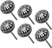 Ceramic Knob,Cabinet,Furniture Pull Handles,Door Pull,Drawer Pull Handle,6pcs Ceramic Knobs Vintage Knob Drawer Pull Handle Furniture Door Desk Cupboard Wardrobe Dresser Decorative Black