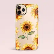 iPhone 16 15 14 13 12 Pro Max Plus Case Shockproof Floral Sunflower Cover
