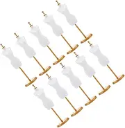 FELTECHELECTR 10pcs Mini Doll Dress Forms Display Holder Removable Mannequin Racks for Doll Clothes for Imaginative Play Accessories Presentation Smooth Finish for Safe Use