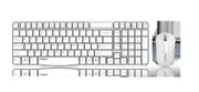 RAPOO X1800S 2.4GHz Wireless Optical Keyboard Mouse Combo Black - 1000DPI Nano Receiver 12m Battery (White) By Order X1800S-WHITE