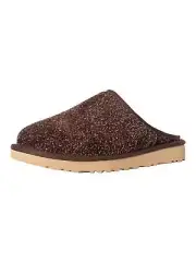 UGG Men's Classic Slip On Shaggy Suede Slippers, Brown