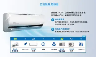 《三禾影》TECO 東元 MS41IE-HS2/MA41IH-HS2 一對一 頂級變頻冷暖分離式冷氣 R32環保新冷媒