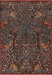 Artistic Zeigler Pictorial Rug - Indian Hand-Knotted Wool Carpet 8x10 ft