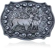 Absbolo Eagle Belt Buckle Men Western Cowboy Longhorn Native American Belt Buckle for Men Women Unisex