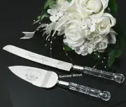 Boda Wedding Cuchillos De Pastel CaKE KNIFE Server Set Nuestra Bodal Silver New