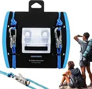 Cord and Rope Tightening and Cinching Tool with Roller-cam Techno, Tie Down Cord Cargo Tightening Rope, Non-Slip Working Gear, Moving Cargo String for Camping, Boat and Travel Use