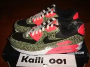 Nike Air Max 90 ID Size 9 Snakeskin Atmos Cement Pink Powerwall BRS B