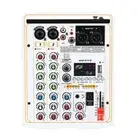 15W Mini Mixer 4-way Karaoke Mixer BT Audio Mixer Sound Card Sound Equalizer