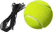 Q&F Tech Tennis Trainer Rebound Ball with String, Self-Practice Solo Practice Replaced Ball with Elastic Black Rope