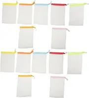 Gogogmee Bubble Net 20pcs Soap Pouches Reusable for Family Bathing Spa Use Random Color