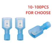 Nylon Male Insulated Wire Terminal Spade Crimp Connector AWG16-14 Gauge Blue US