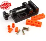 Mini Drill Press Vise Clamp Table Mechanic Machine Bench Vice for Jewelry Walnut