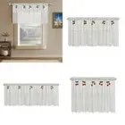 Floral Lace Short Curtain White Sheer Kitchen Voile Curtains For Bedroom Kitchen