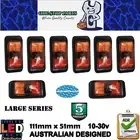 8 X LARGE LED MARKER LIGHTS SIDE MARKER LAMPS TRAILER TRUCK CARAVAN (8PCS)