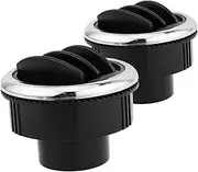 BESTOYARD 2Pcs Round Air Vent Deflector Louvered Outlet for Rvs Buses Electroplated Finish Easy Installation Efficient Air Distribution Durable Performance