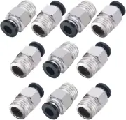 10Pcs Straight Push Connectors Pneumatic Fittings Push to Connect Tube Fitting 1