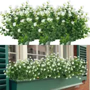 6 Bundles Artificial Flowers, Fake Artificial Greenery UV Resistant No Fade F...