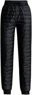 [Bciopll] Winter Men's White Duck Down Pants Women Couples Snow Warm Outdoor Padded Trousers
