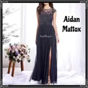 Aidan Mattox Beaded Chiffon Gown NWT Size 8