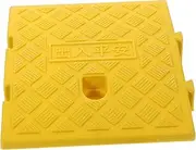 CHILDWEET Curb Ramp for Driveway Heavy Duty Plastic Anti-Slip Surface 25x27x7 in Yellow Universal Wheelchair Access