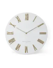 [One Six Eight London] Frederick 40cm Metal Wall Clock in White