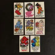 Lot Of 8 Vintage 80’s Kent Toys MOODIES Christmas Prism Stickers