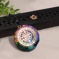 在飛比找蝦皮購物優惠-Orgonite 吊墜 Sri Yantra 項鍊,神聖幾何