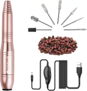 USB Electric Nail Drill Machine for Acrylic Nails (Gold)