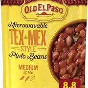 Old El Paso Pinto Beans, Tex-Mex Style, Microwavable Pouch, 8.8 oz