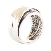 Hammered Sterling Wrap Ring