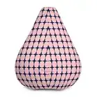 Pink geometric pattern beanbag chair cover girl