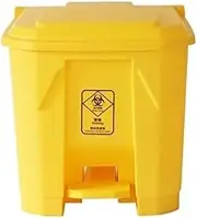 Outdoor Trash Can Yellow High Capacity Multifunction Commercial Trash Can Thicken Outdoor Pedal Bin Waste Bin Indoor/Outdoor Dustbins Recycling dustbin(30L)