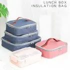 Square Cooler Lunch Bag Thermal Insulated Picnic Pouch Leakproof Lunch Box Men